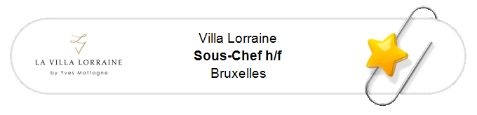 Nos annonces - Sous-Chef h/f - Bruxelles